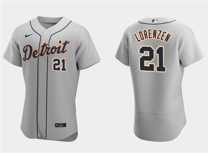 Men's Detroit Tigers #21 Michael Lorenzen Gray Flex Base Stitched Jersey
